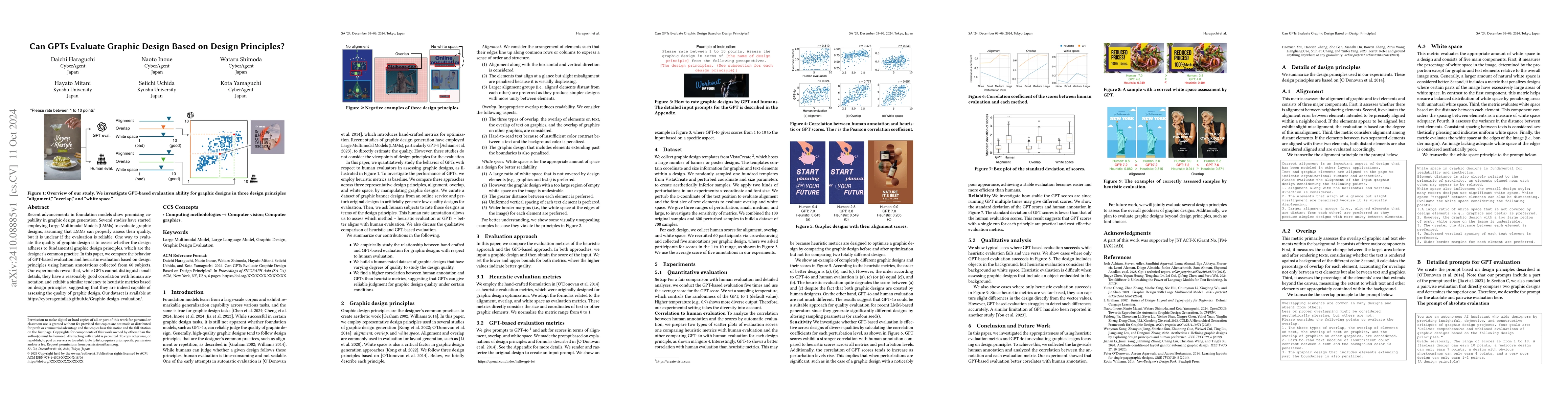 Thumbnail for Can GPTs Evaluate Graphic Design Based on Design Principles?