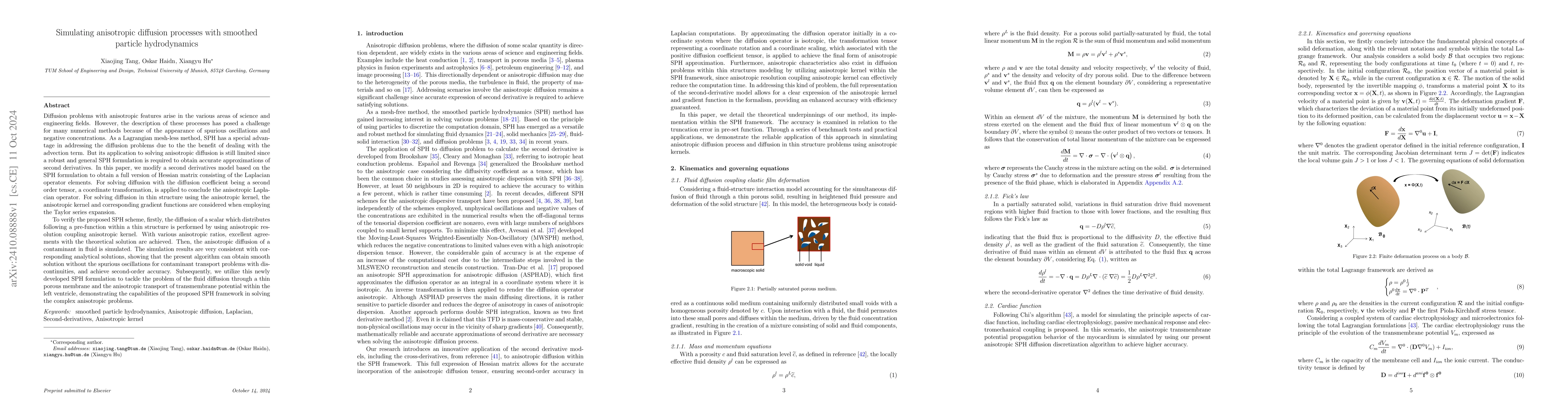 Thumbnail for Simulating anisotropic diffusion processes with smoothed particle
  hydrodynamics