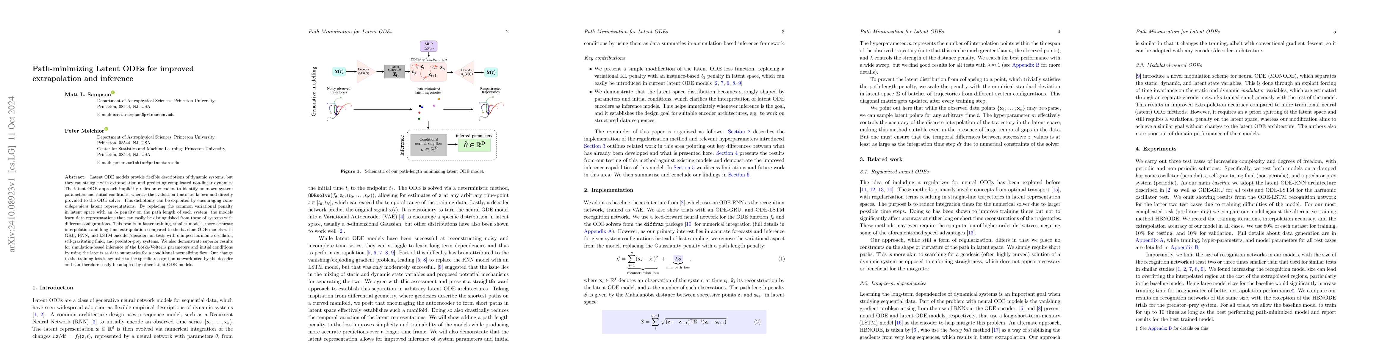 Thumbnail for Path-minimizing Latent ODEs for improved extrapolation and inference