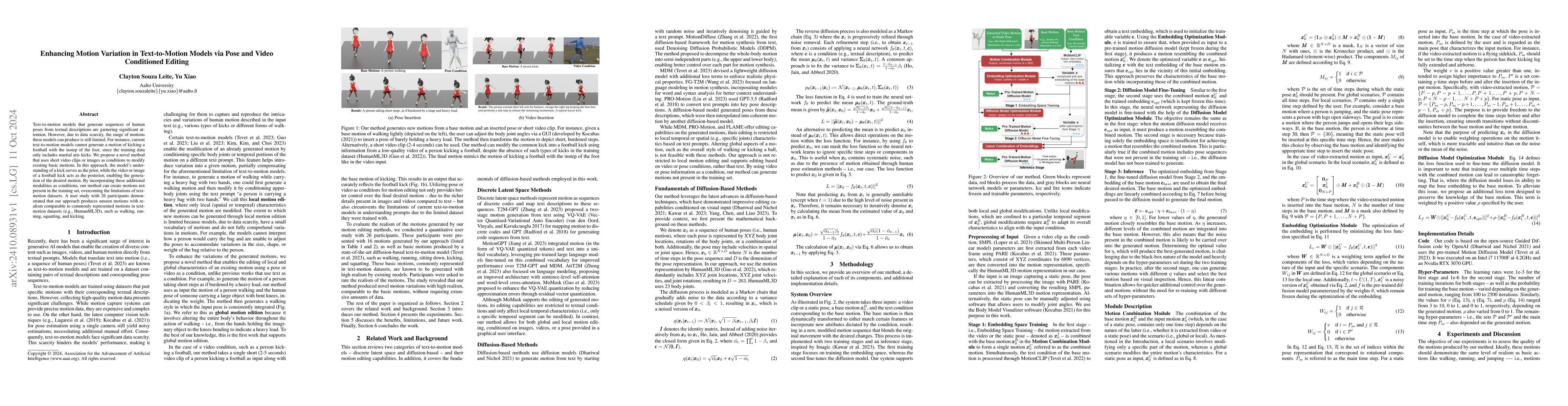 Thumbnail for Enhancing Motion Variation in Text-to-Motion Models via Pose and Video
  Conditioned Editing