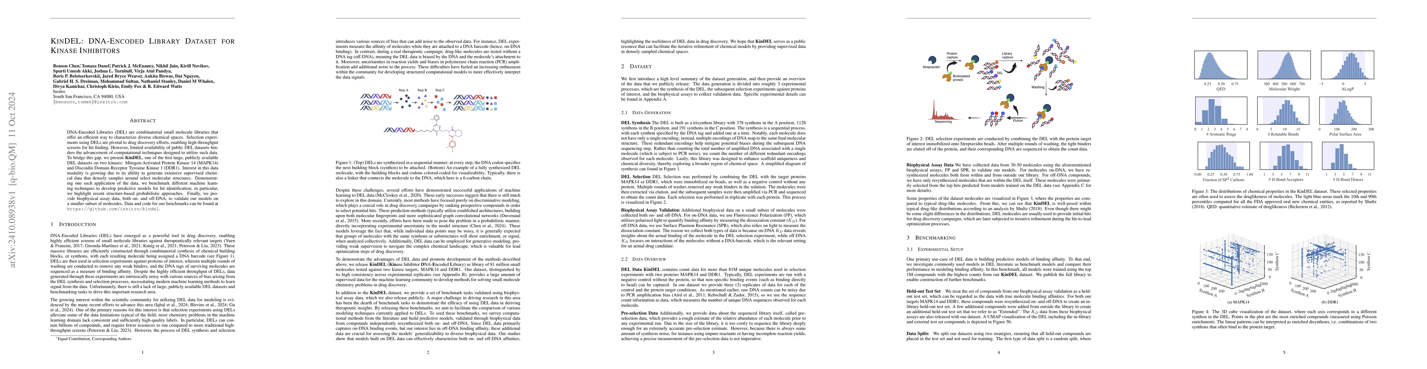 Thumbnail for KinDEL: DNA-Encoded Library Dataset for Kinase Inhibitors