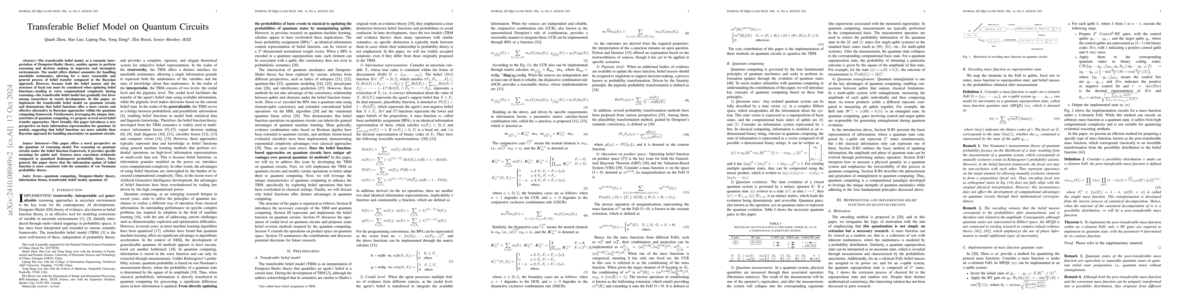 Thumbnail for Transferable Belief Model on Quantum Circuits