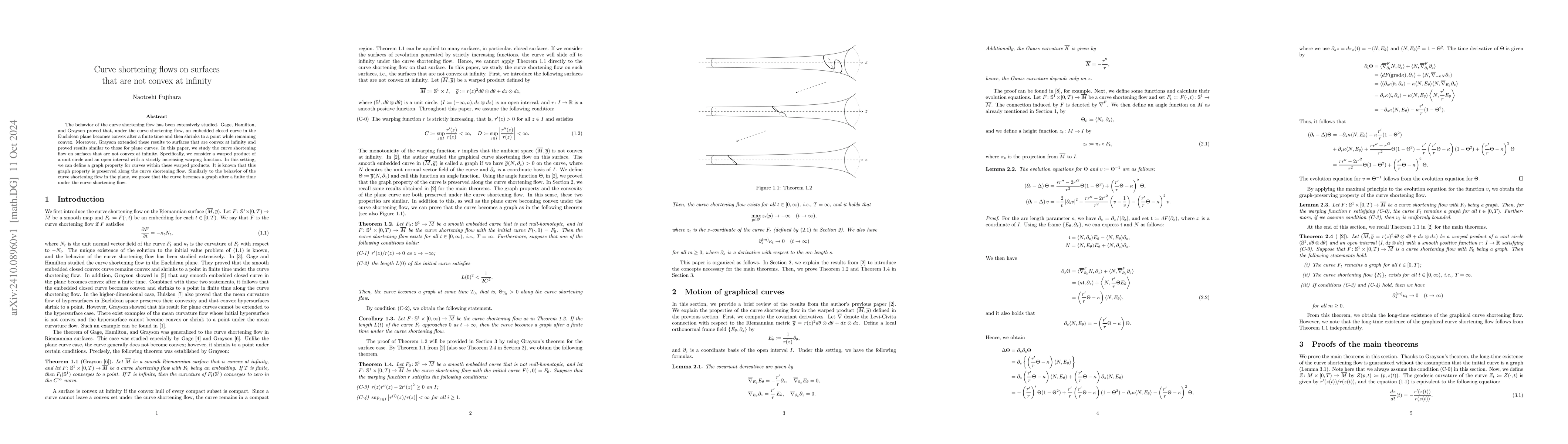 Thumbnail for Curve shortening flows on surfaces that are not convex at infinity