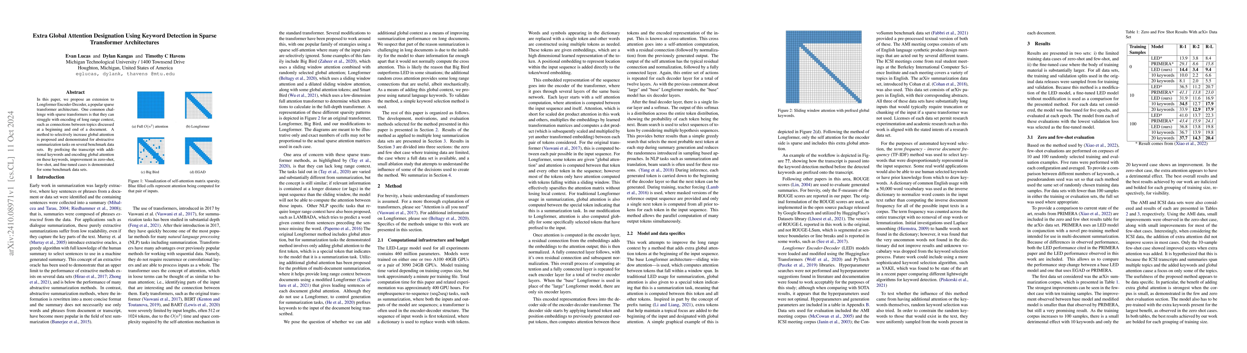 Thumbnail for Extra Global Attention Designation Using Keyword Detection in Sparse
  Transformer Architectures