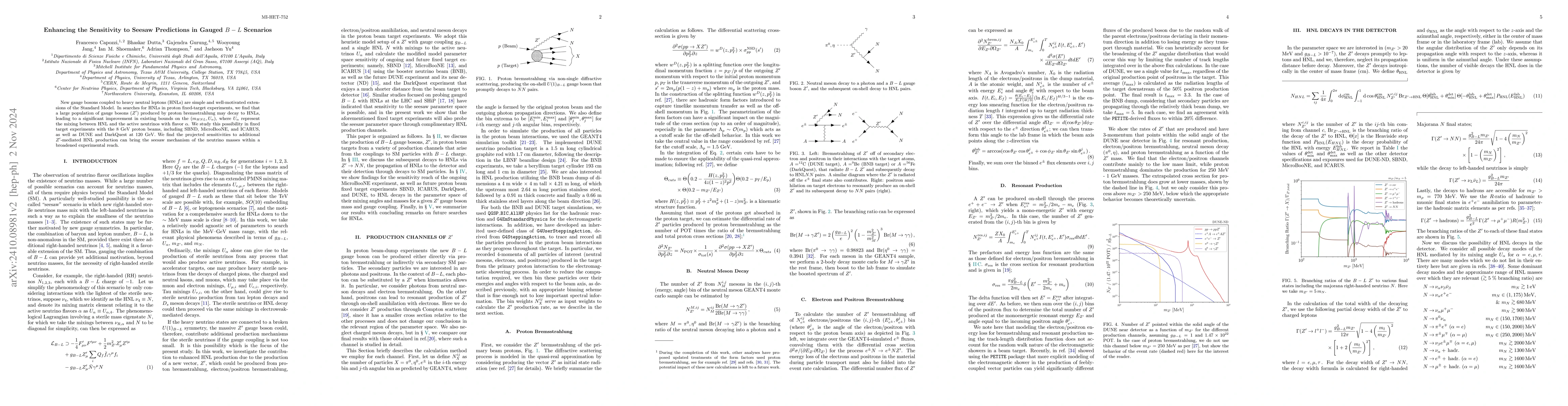 Thumbnail for Enhancing the Sensitivity to Seesaw Predictions in Gauged $B-L$
  Scenarios