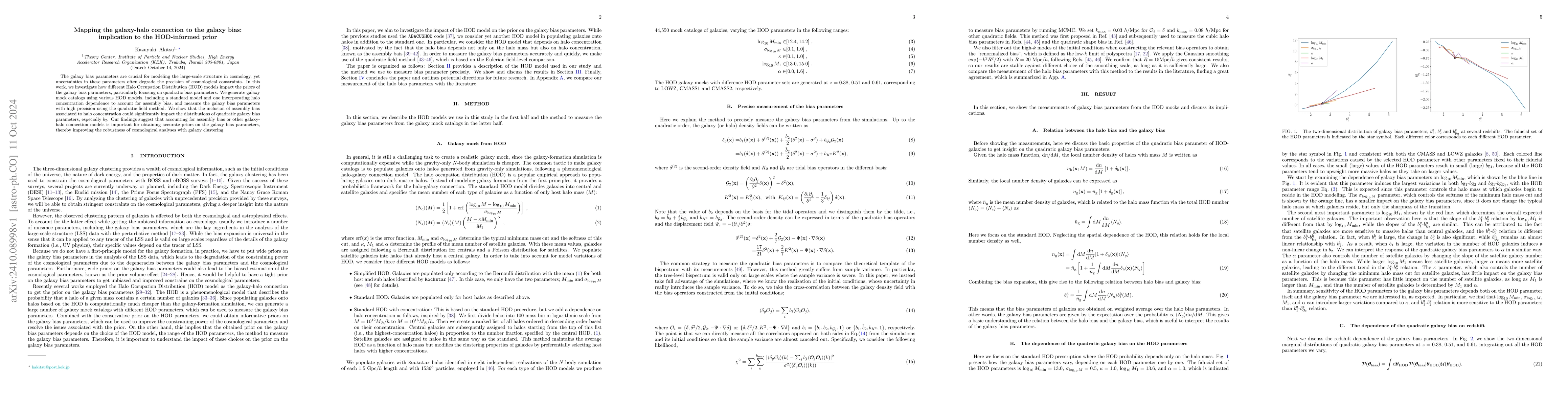 Thumbnail for Mapping the galaxy-halo connection to the galaxy bias: implication to
  the HOD-informed prior