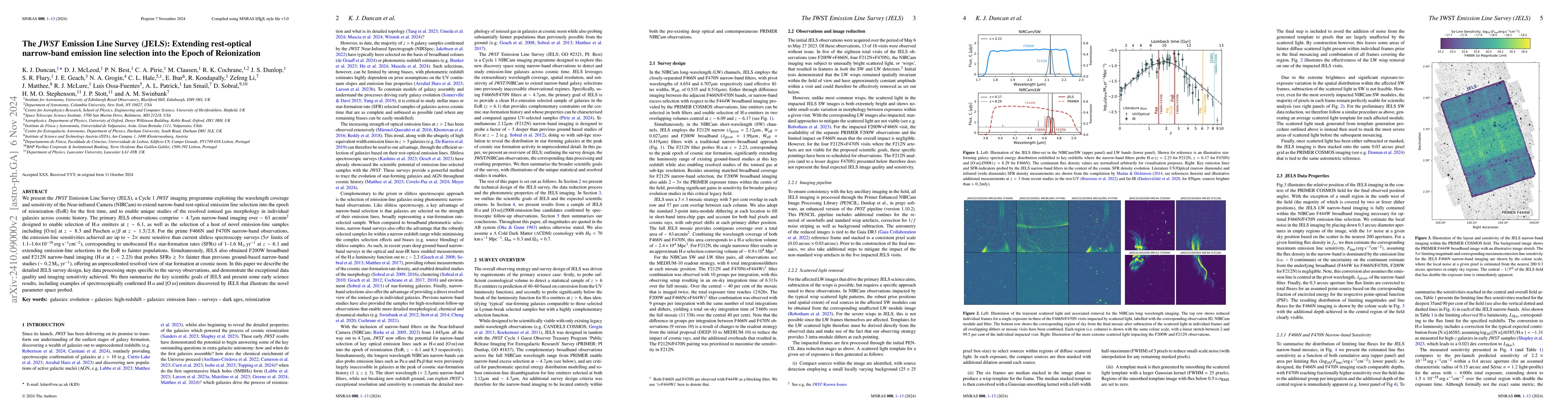 Thumbnail for The JWST Emission Line Survey (JELS): Extending rest-optical narrow-band
  emission line selection into the Epoch of Reionization