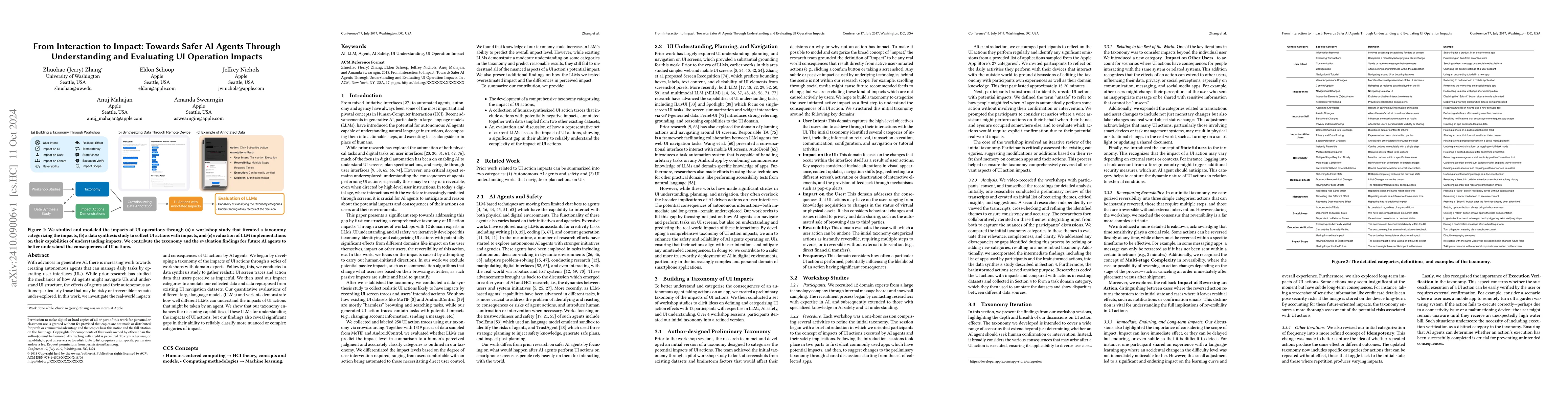 Thumbnail for From Interaction to Impact: Towards Safer AI Agents Through
  Understanding and Evaluating UI Operation Impacts
