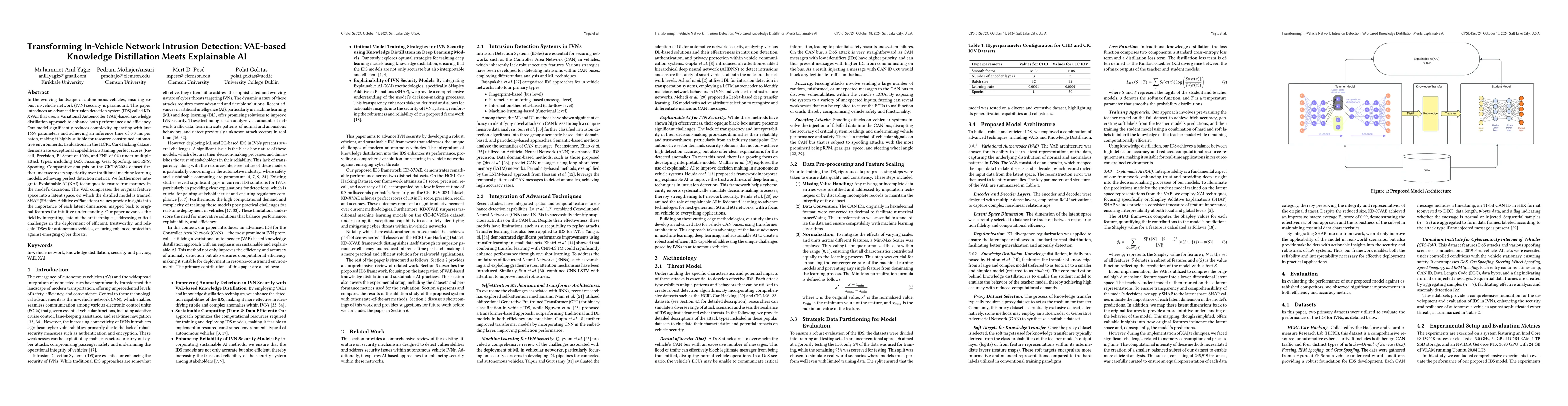 Thumbnail for Transforming In-Vehicle Network Intrusion Detection: VAE-based Knowledge
  Distillation Meets Explainable AI