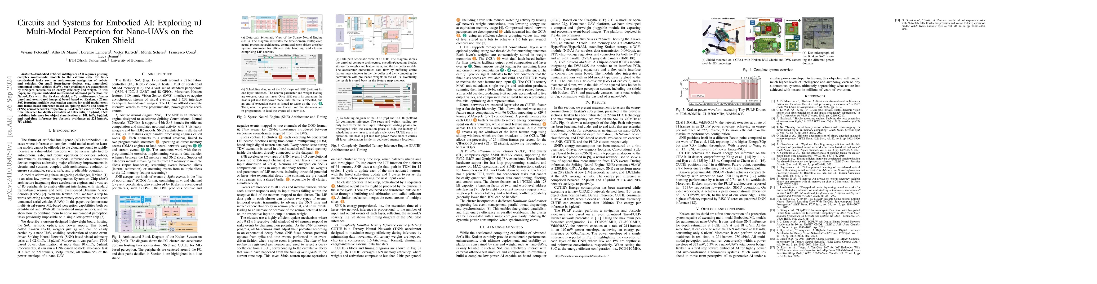 Thumbnail for Circuits and Systems for Embodied AI: Exploring uJ Multi-Modal
  Perception for Nano-UAVs on the Kraken Shield