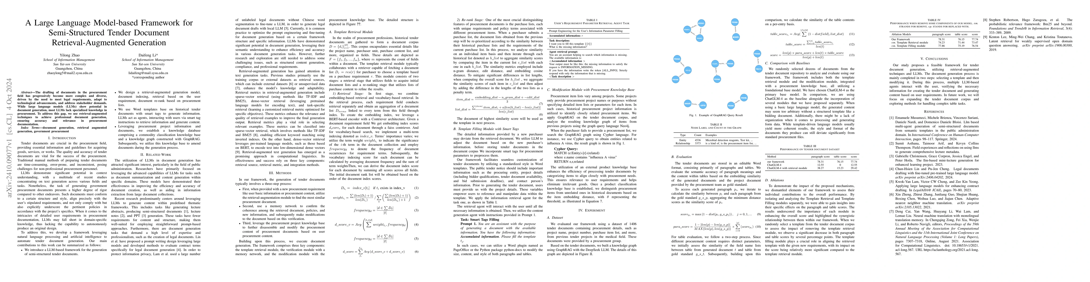 Thumbnail for A Large Language Model-based Framework for Semi-Structured Tender
  Document Retrieval-Augmented Generation