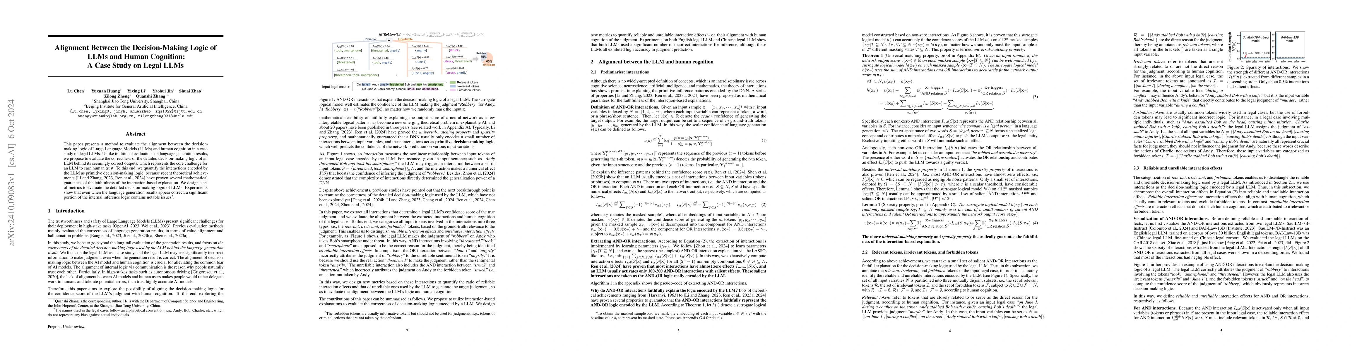 Thumbnail for Alignment Between the Decision-Making Logic of LLMs and Human Cognition:
  A Case Study on Legal LLMs