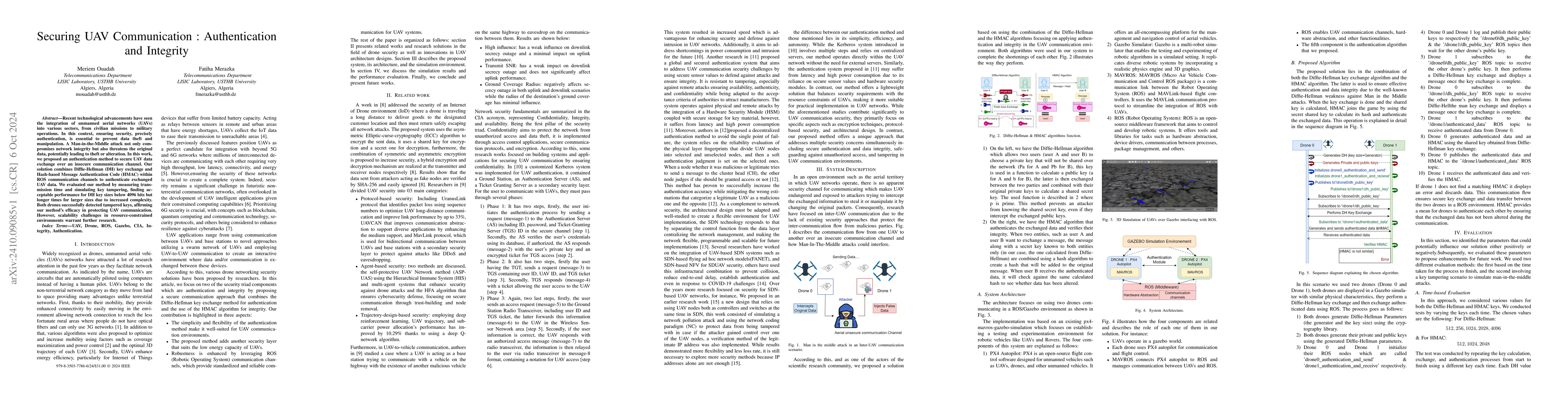 Thumbnail for Securing UAV Communication: Authentication and Integrity