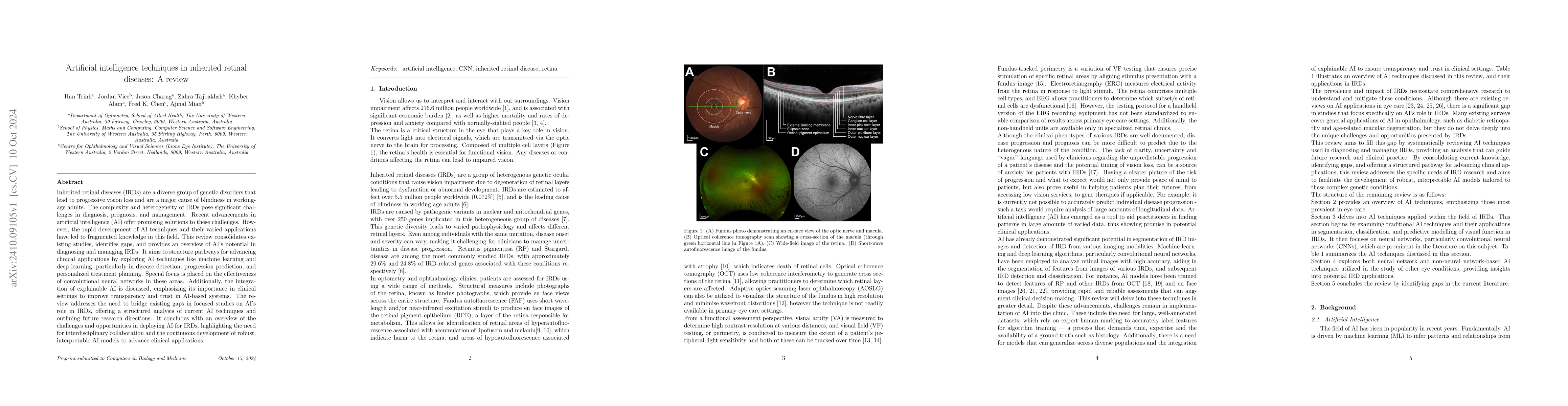 Thumbnail for Artificial intelligence techniques in inherited retinal diseases: A
  review