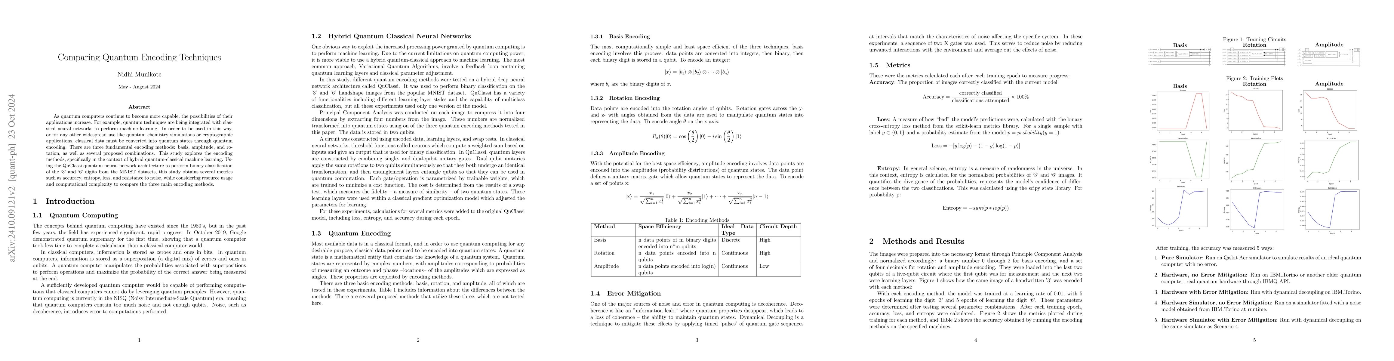 Thumbnail for Comparing Quantum Encoding Techniques