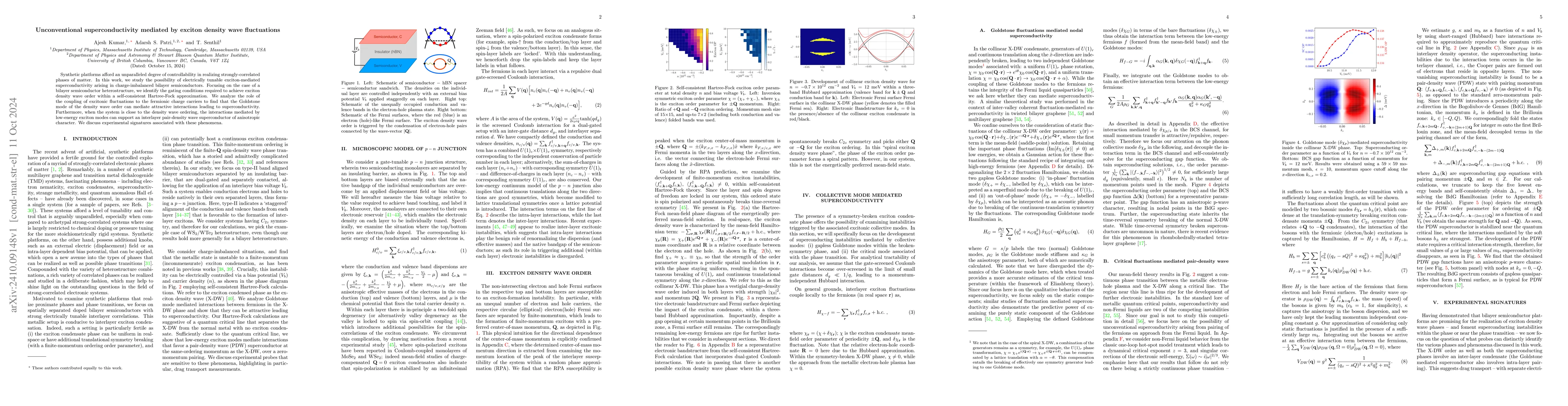 Thumbnail for Unconventional superconductivity mediated by exciton density wave
  fluctuations