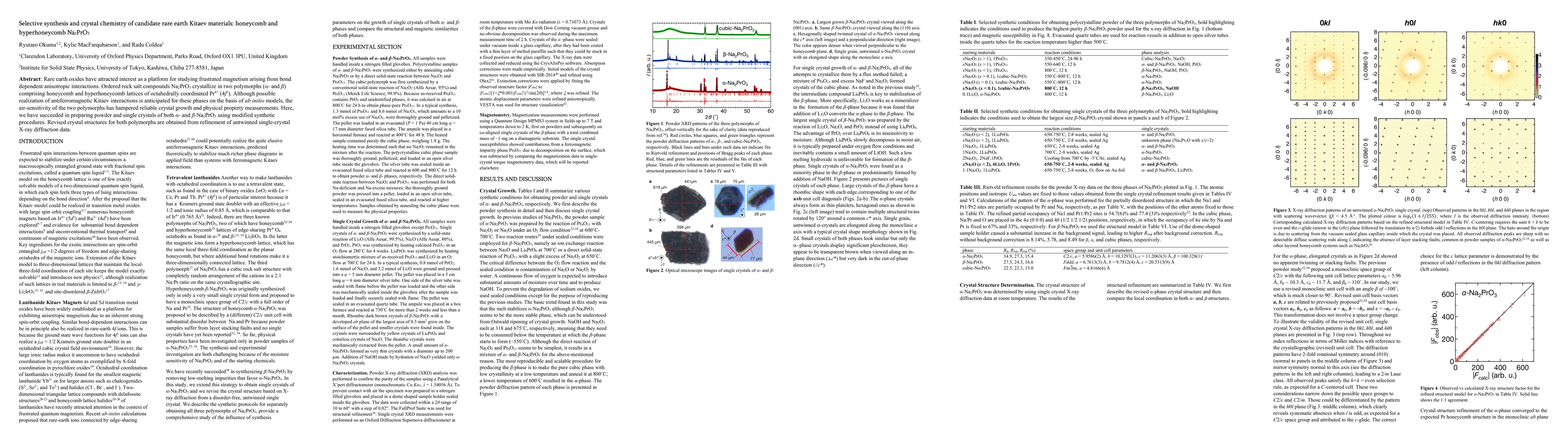 Thumbnail for Selective synthesis and crystal chemistry of candidate rare earth Kitaev
  materials: honeycomb and hyperhoneycomb Na$_2$PrO$_3$