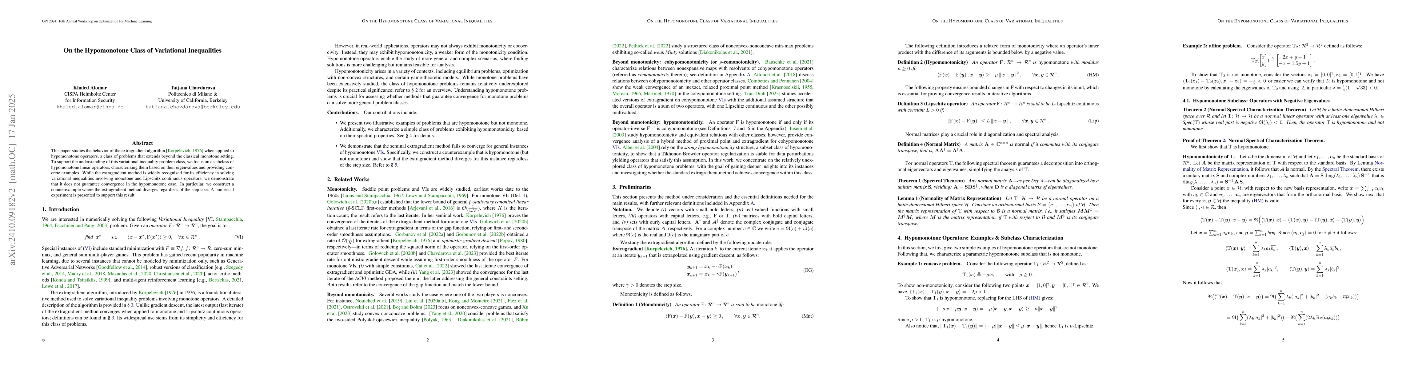 Thumbnail for On the Hypomonotone Class of Variational Inequalities