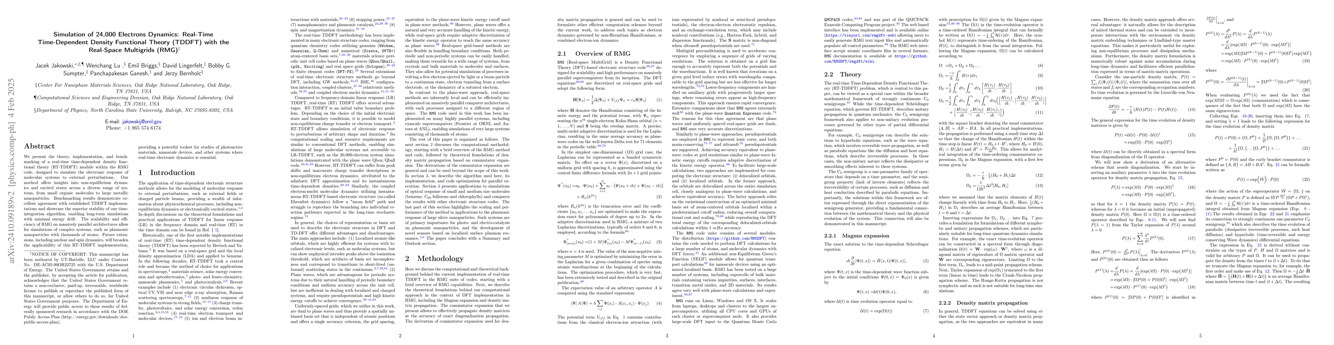 Thumbnail for Simulation of 24,000 Electrons Dynamics: Real-Time Time-Dependent
  Density Functional Theory (TDDFT) with the Real-Space Multigrids (RMG)