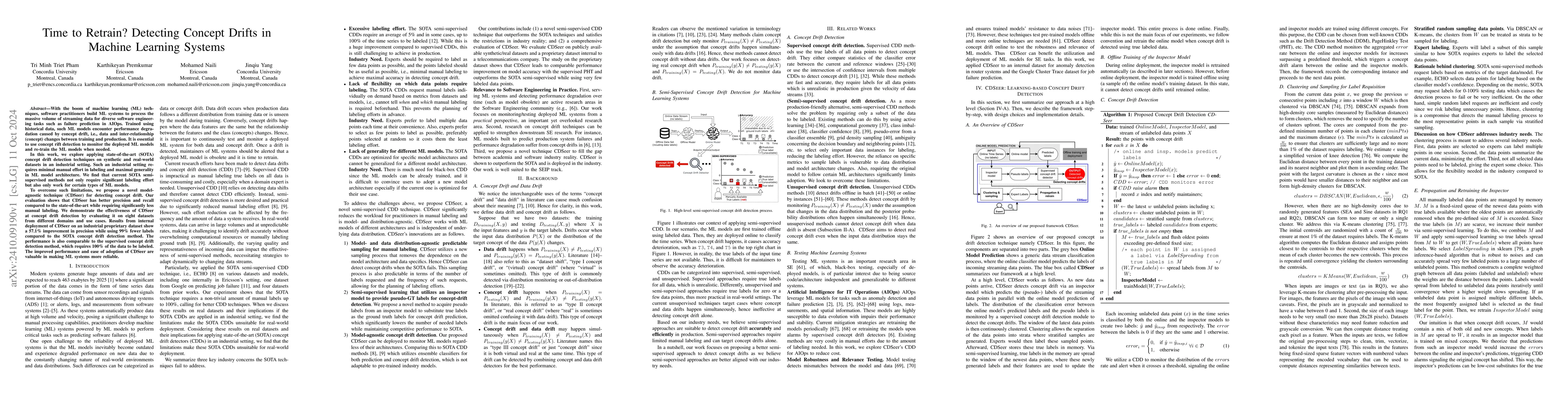 Thumbnail for Time to Retrain? Detecting Concept Drifts in Machine Learning Systems