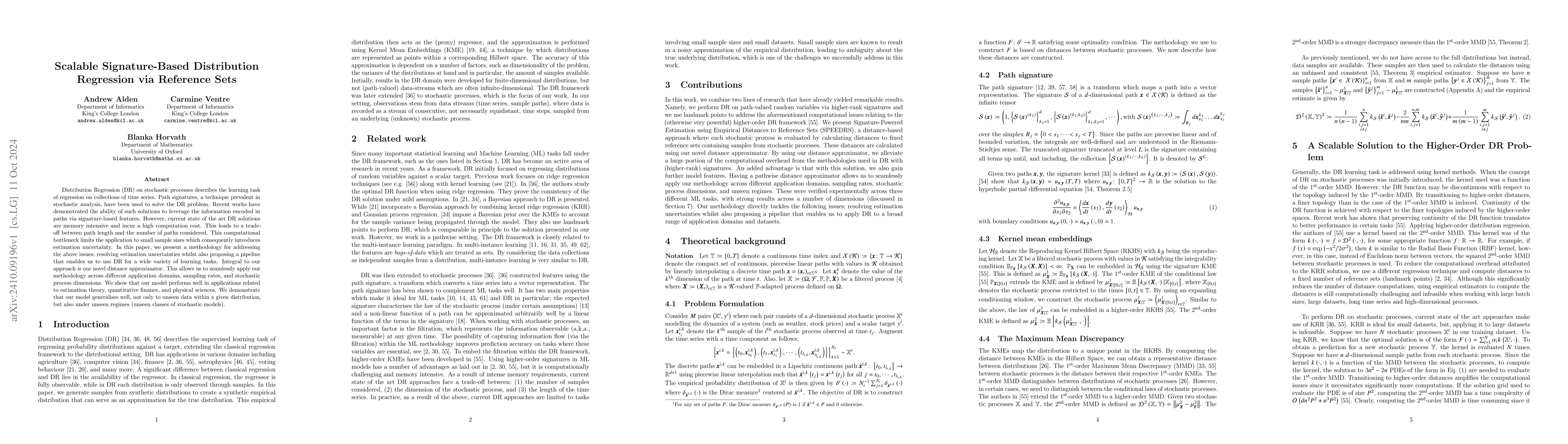 Thumbnail for Scalable Signature-Based Distribution Regression via Reference Sets