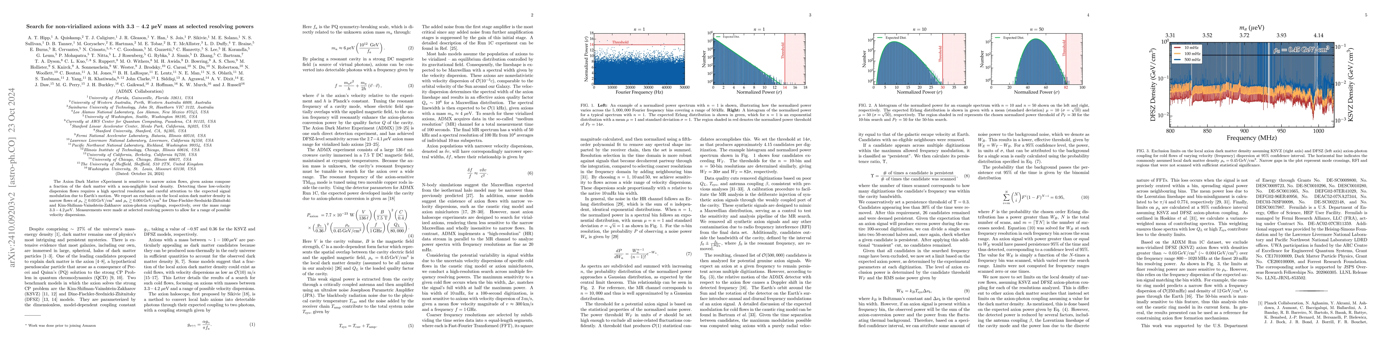 Thumbnail for Search for non-virialized axions with 3.3-4.2 $μ$eV mass at selected
  resolving powers