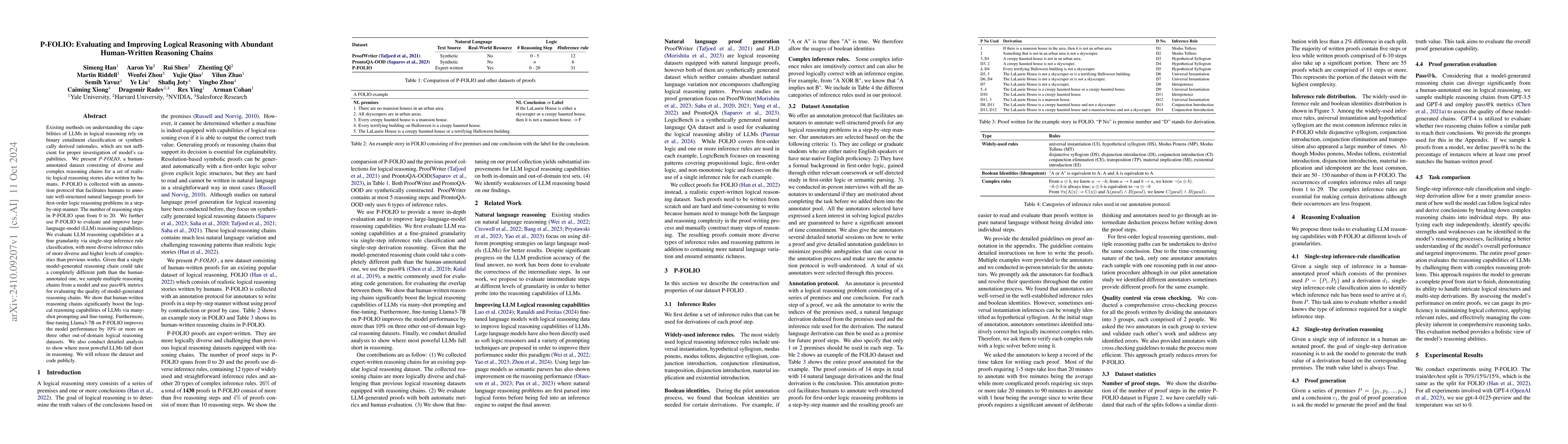 Thumbnail for P-FOLIO: Evaluating and Improving Logical Reasoning with Abundant
  Human-Written Reasoning Chains