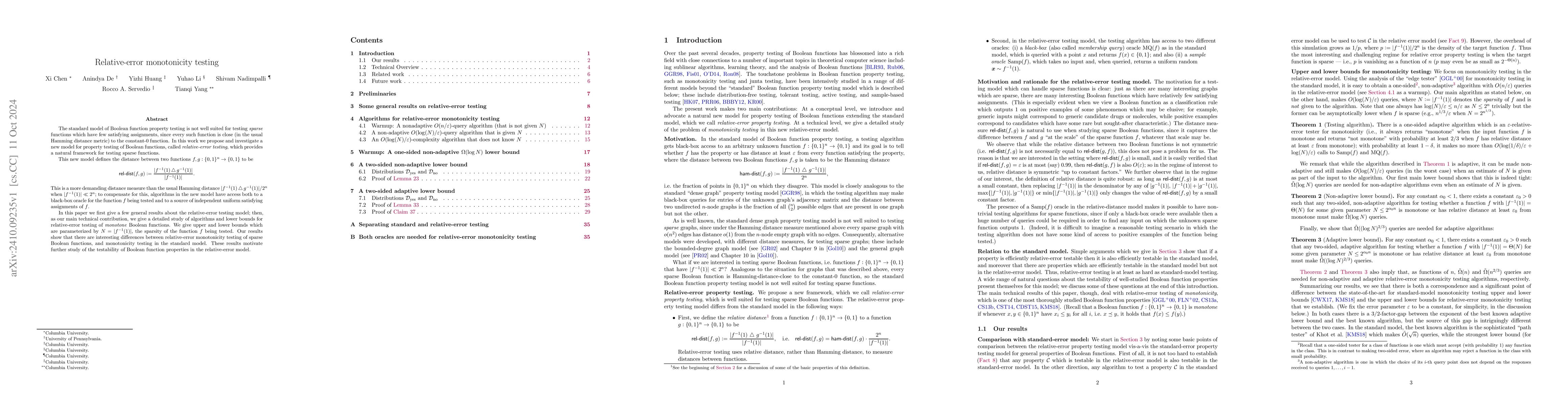 Thumbnail for Relative-error monotonicity testing