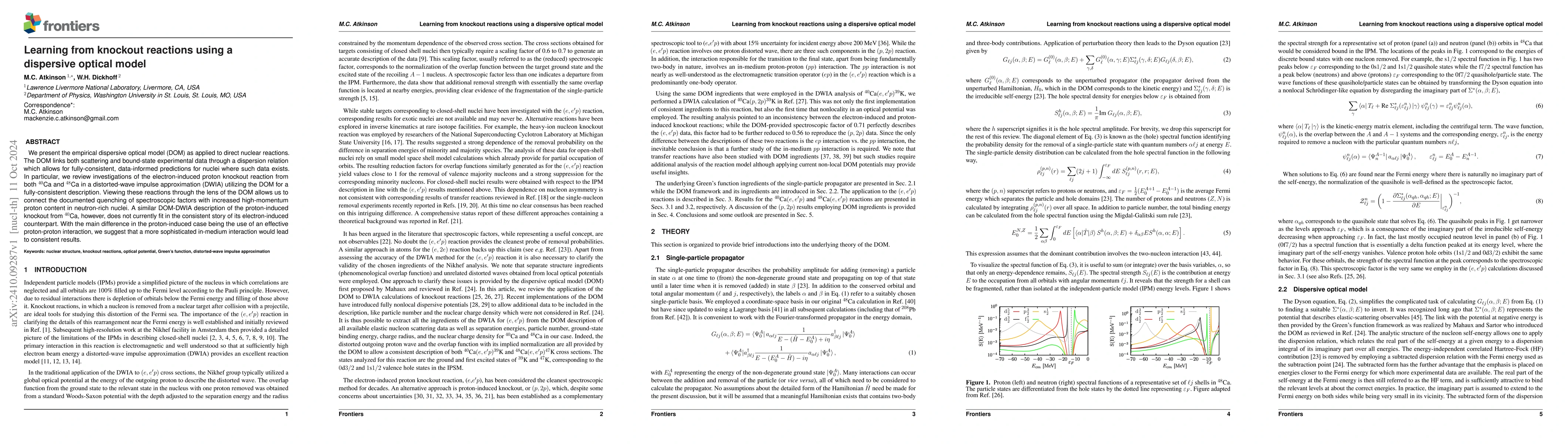 Thumbnail for Learning from knockout reactions using a dispersive optical model