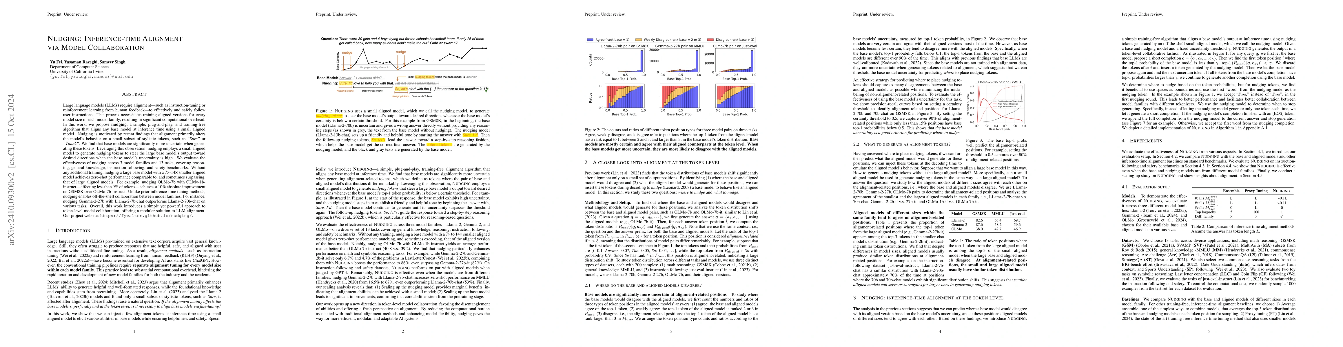 Thumbnail for Nudging: Inference-time Alignment via Model Collaboration