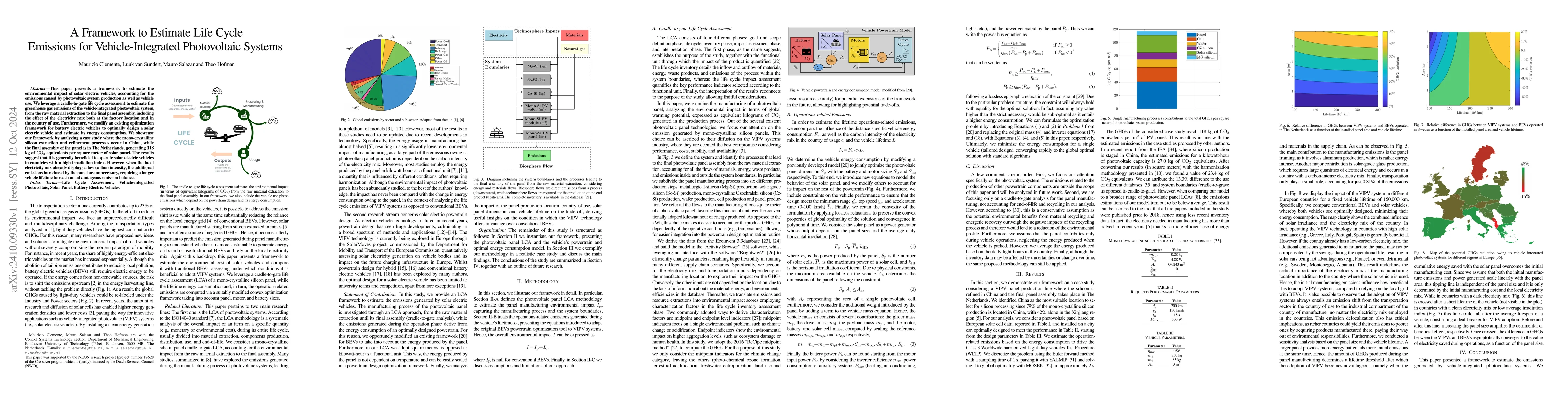 Thumbnail for A Framework to Estimate Life Cycle Emissions for Vehicle-Integrated
  Photovoltaic Systems