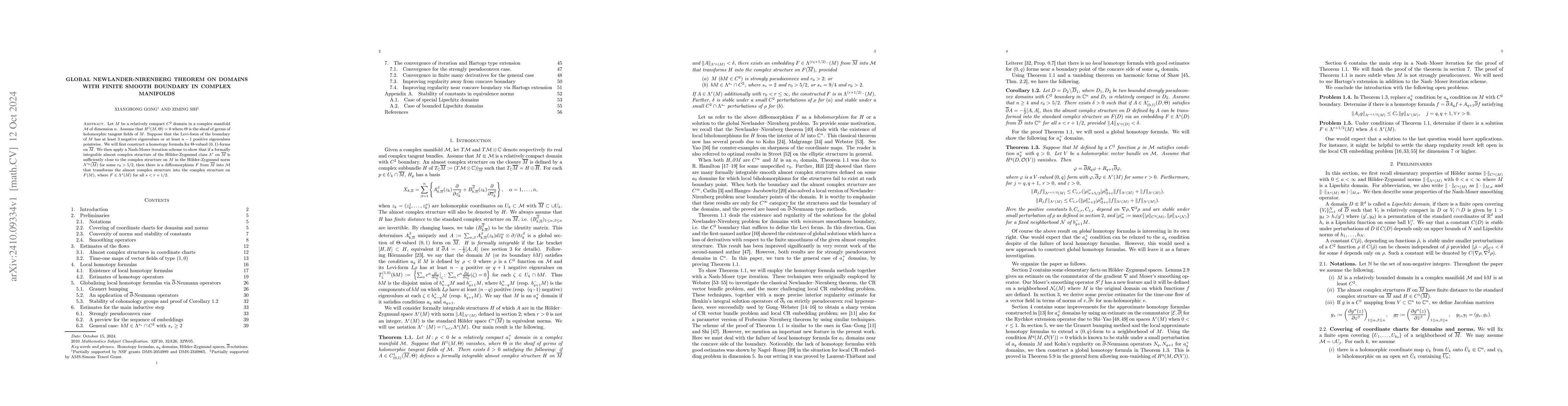 Thumbnail for Global Newlander-Nirenberg theorem on domains with finite smooth
  boundary in complex manifolds