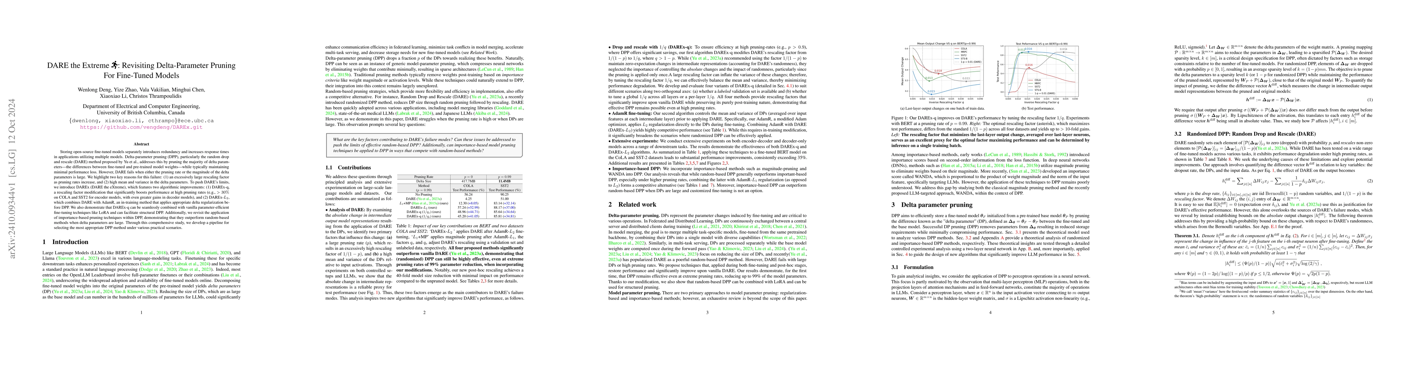 Thumbnail for DARE the Extreme: Revisiting Delta-Parameter Pruning For Fine-Tuned
  Models