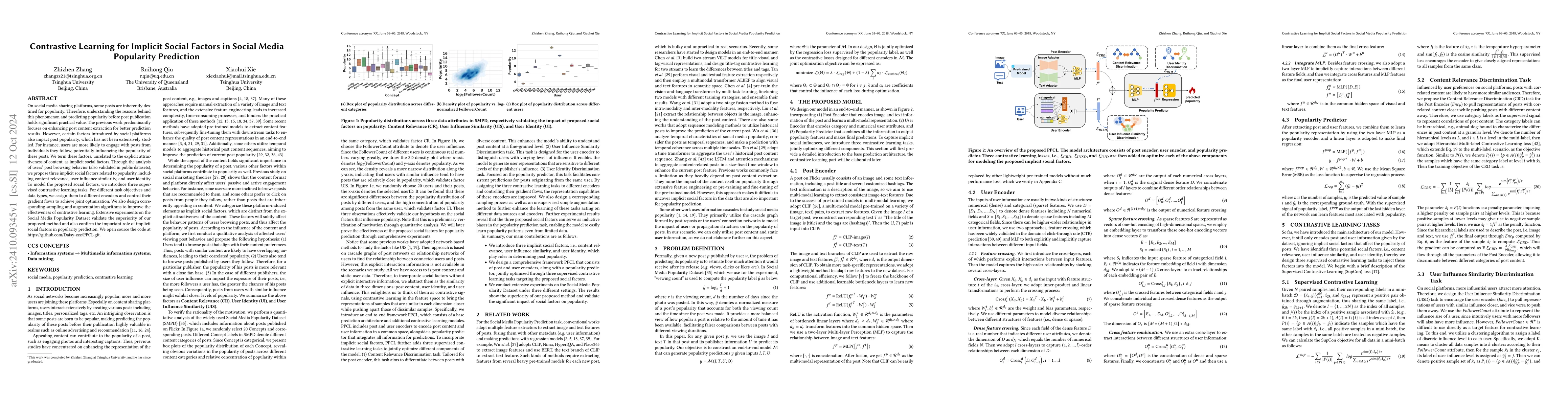 Thumbnail for Contrastive Learning for Implicit Social Factors in Social Media
  Popularity Prediction