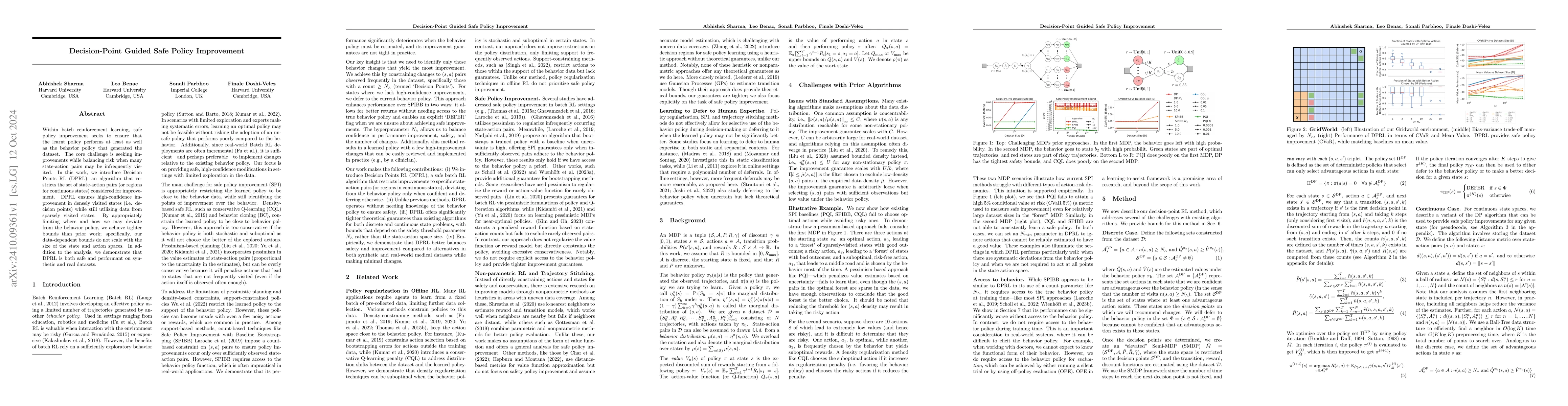 Thumbnail for Decision-Point Guided Safe Policy Improvement