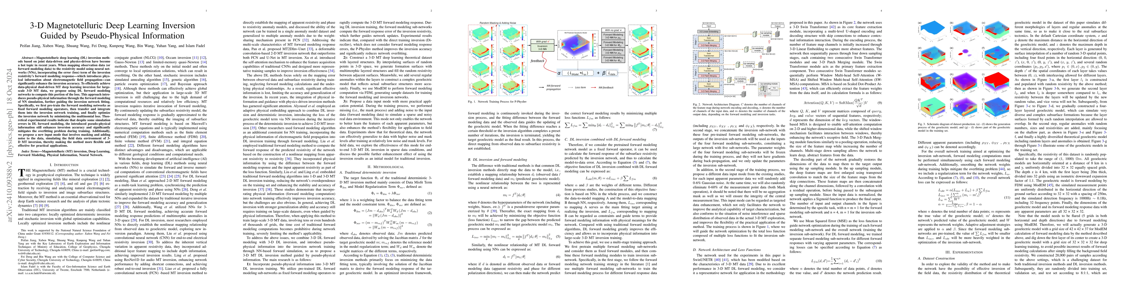 Thumbnail for 3-D Magnetotelluric Deep Learning Inversion Guided by Pseudo-Physical
  Information