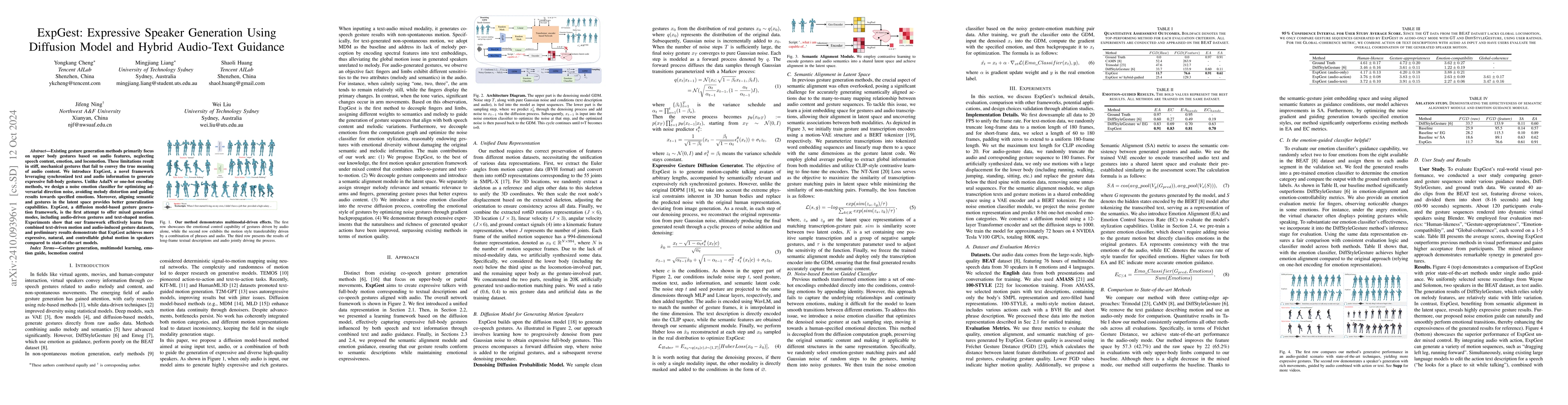 Thumbnail for ExpGest: Expressive Speaker Generation Using Diffusion Model and Hybrid
  Audio-Text Guidance