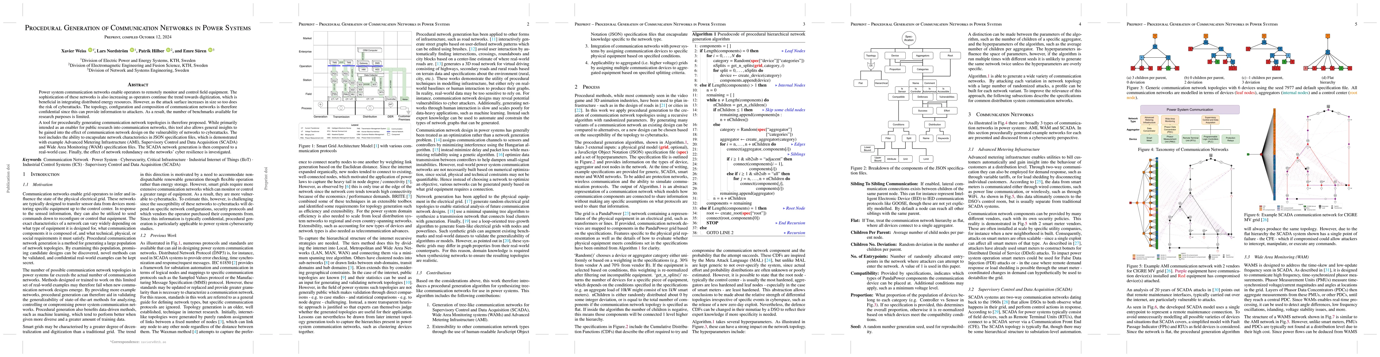 Thumbnail for Procedural Generation of Communication Networks in Power Systems