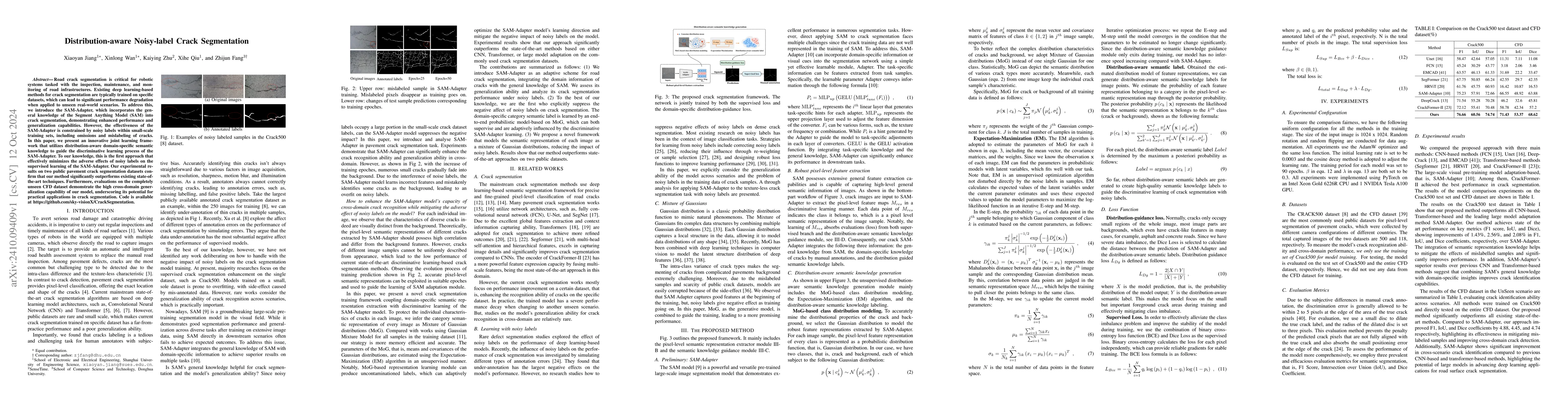 Thumbnail for Distribution-aware Noisy-label Crack Segmentation