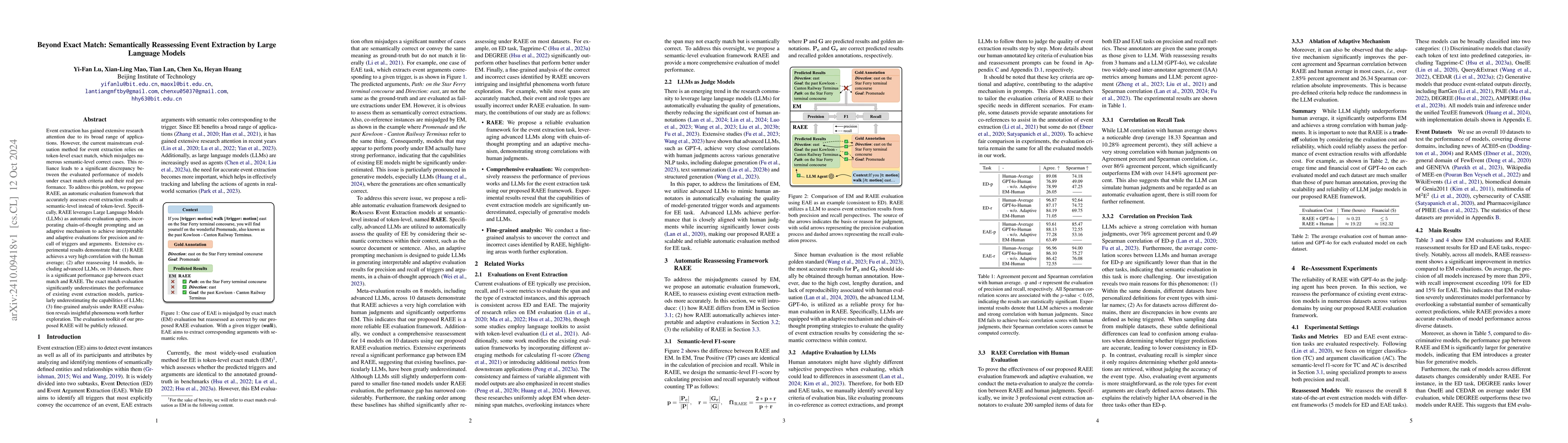 Thumbnail for Beyond Exact Match: Semantically Reassessing Event Extraction by Large
  Language Models