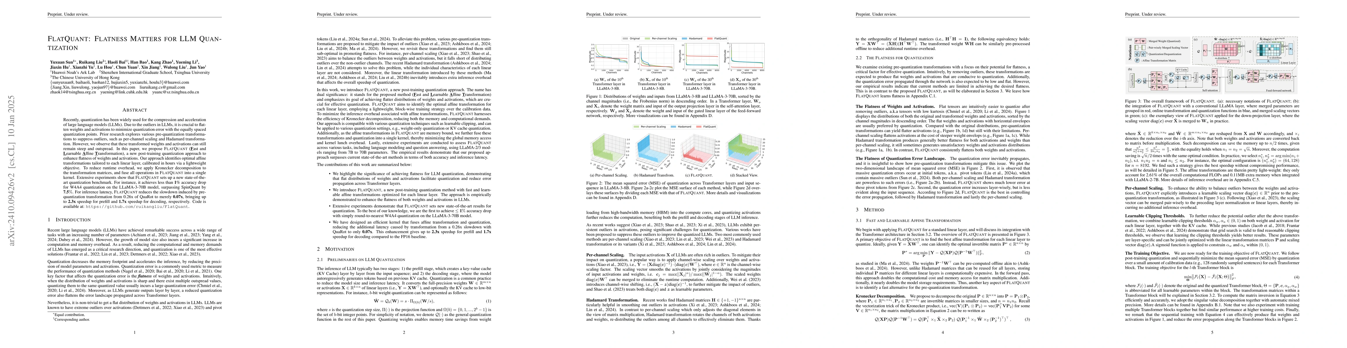 Thumbnail for FlatQuant: Flatness Matters for LLM Quantization