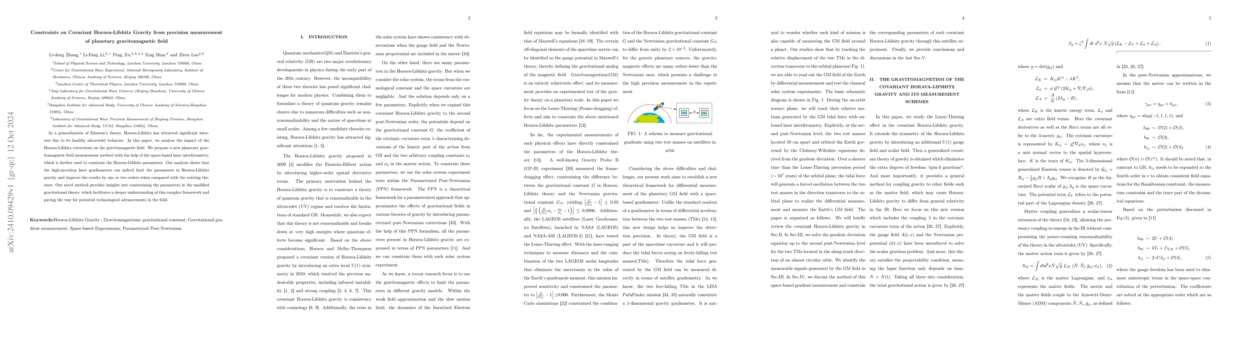 Thumbnail for Constraints on Covariant Horava-Lifshitz Gravity from precision
  measurement of planetary gravitomagnetic field