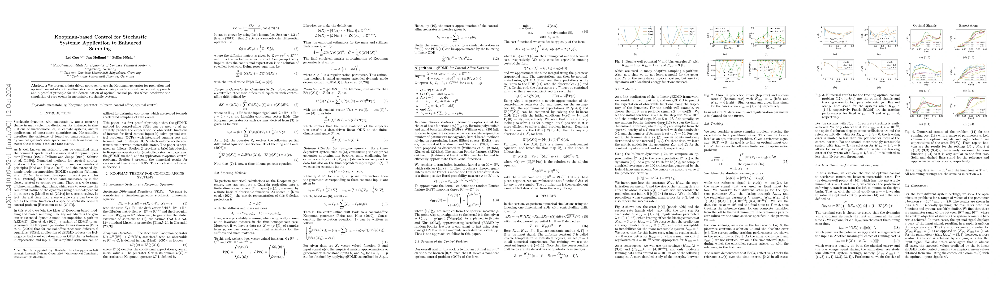 Thumbnail for Koopman-based Control for Stochastic Systems: Application to Enhanced
  Sampling