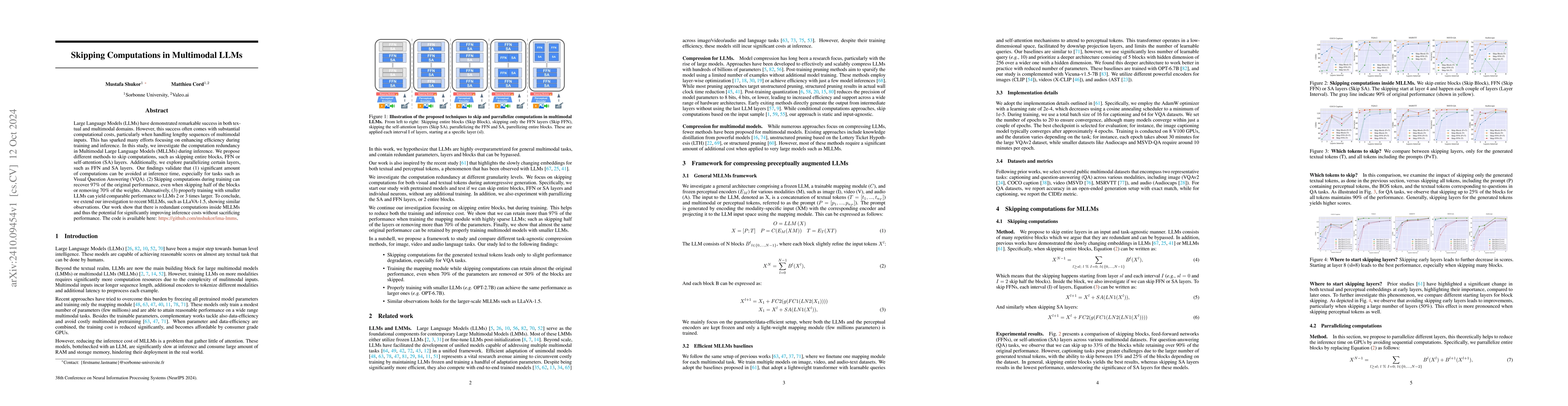 Thumbnail for Skipping Computations in Multimodal LLMs