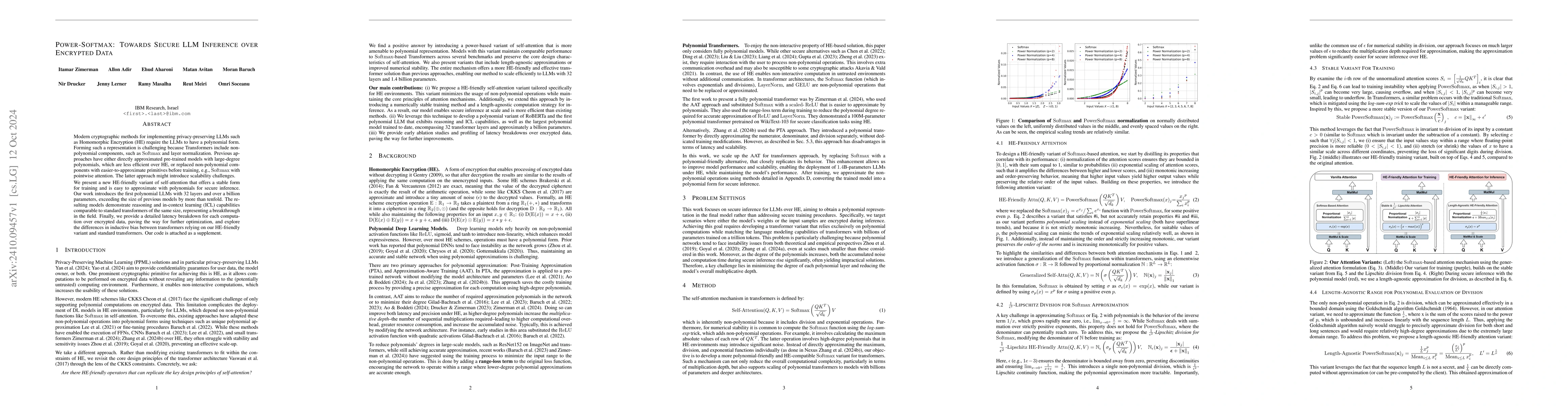 Thumbnail for Power-Softmax: Towards Secure LLM Inference over Encrypted Data