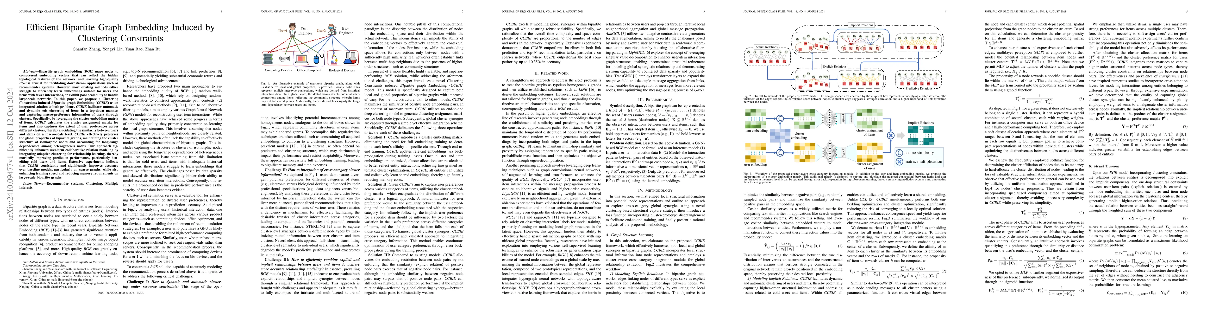 Thumbnail for Efficient Bipartite Graph Embedding Induced by Clustering Constraints