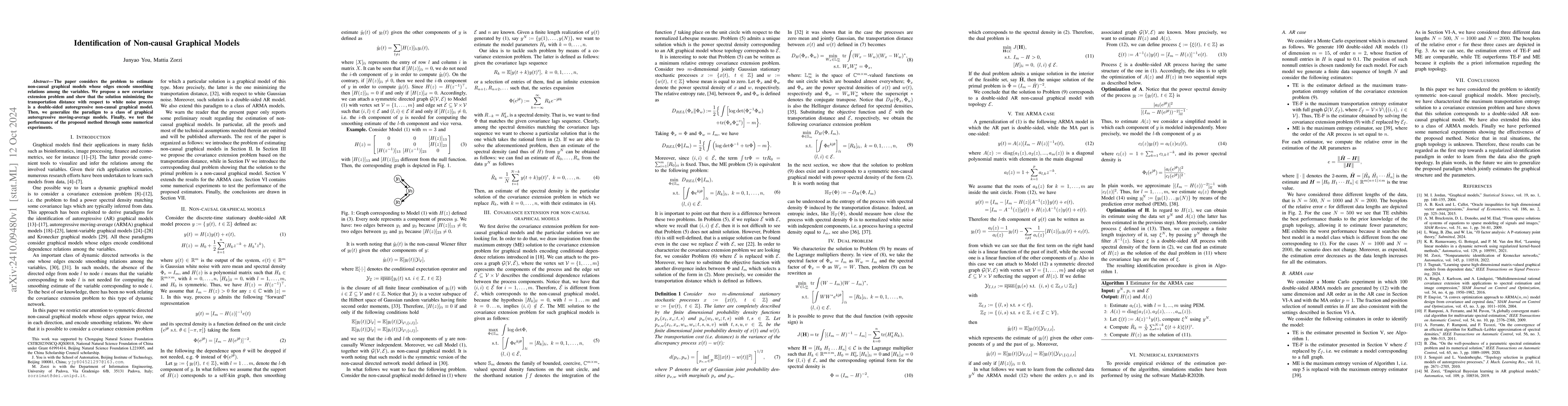 Thumbnail for Identification of Non-causal Graphical Models