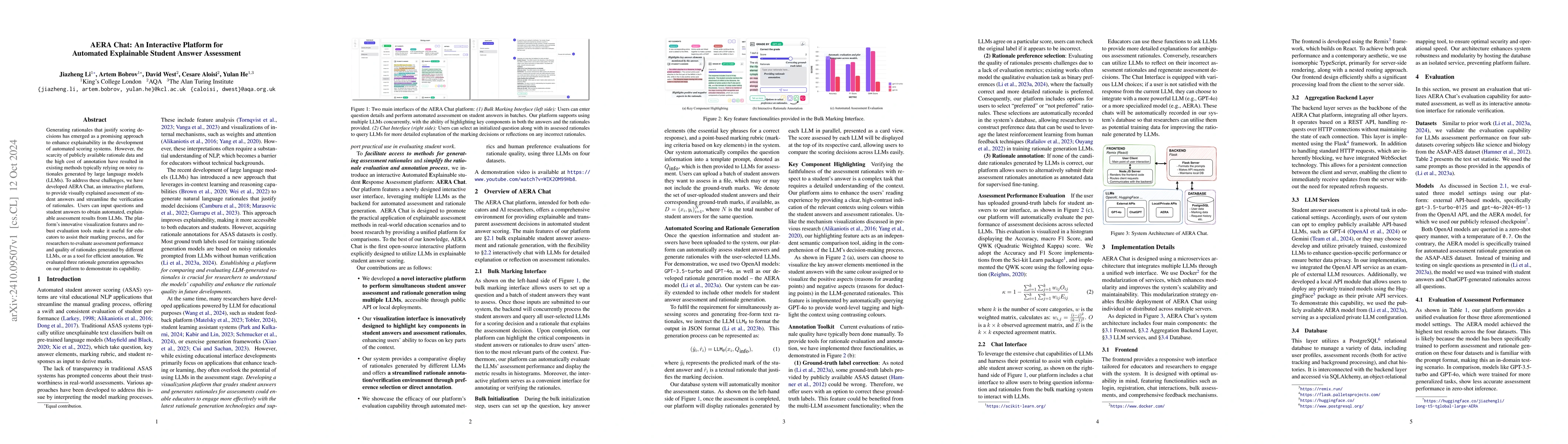 Thumbnail for AERA Chat: An Interactive Platform for Automated Explainable Student
  Answer Assessment