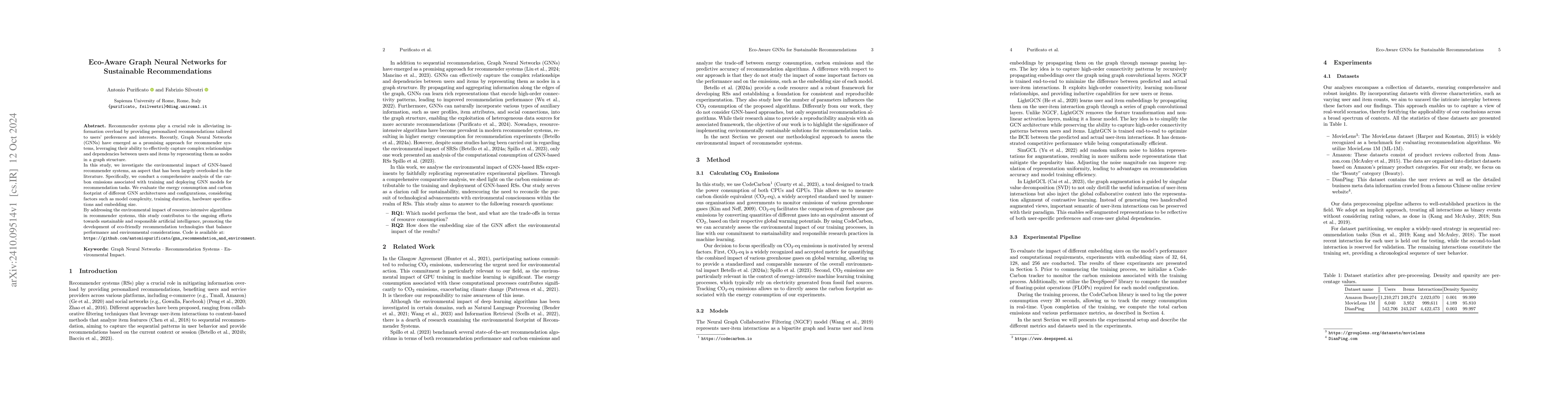Thumbnail for Eco-Aware Graph Neural Networks for Sustainable Recommendations