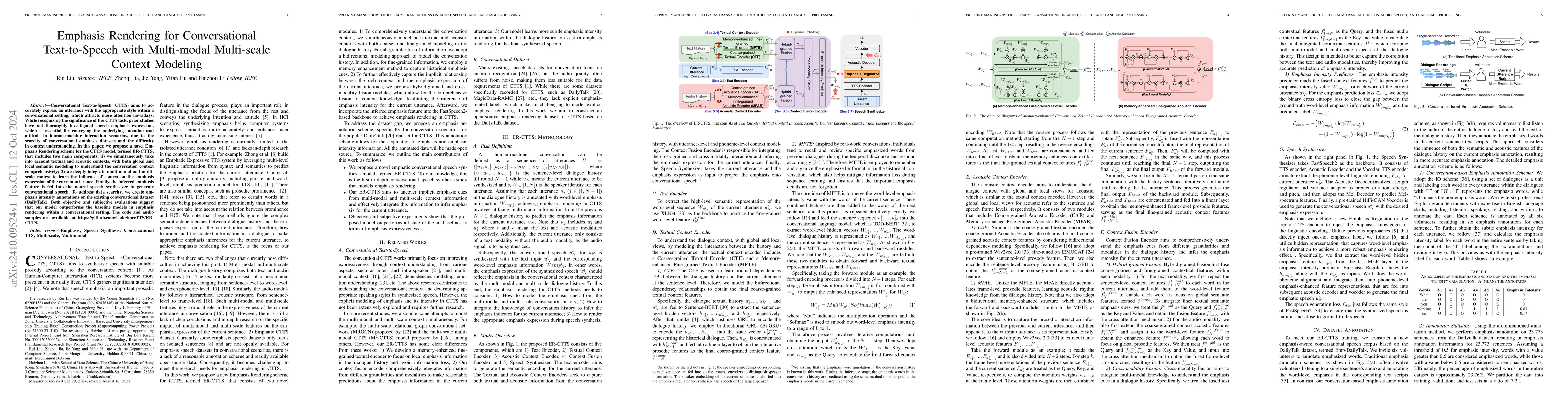 Thumbnail for Emphasis Rendering for Conversational Text-to-Speech with Multi-modal
  Multi-scale Context Modeling